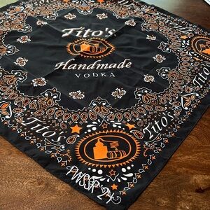RARE FORT WORTH STOCK SHOW RODEO 2024🤠 embroidered NEW Tito’s Vodka Bandana